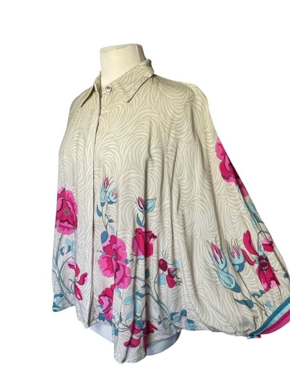 ANTHROPOLOGIE BL'NK LONDON
Women's Boho Zella
Dolman Pink Floral Top Medium - Picture 4 of 5